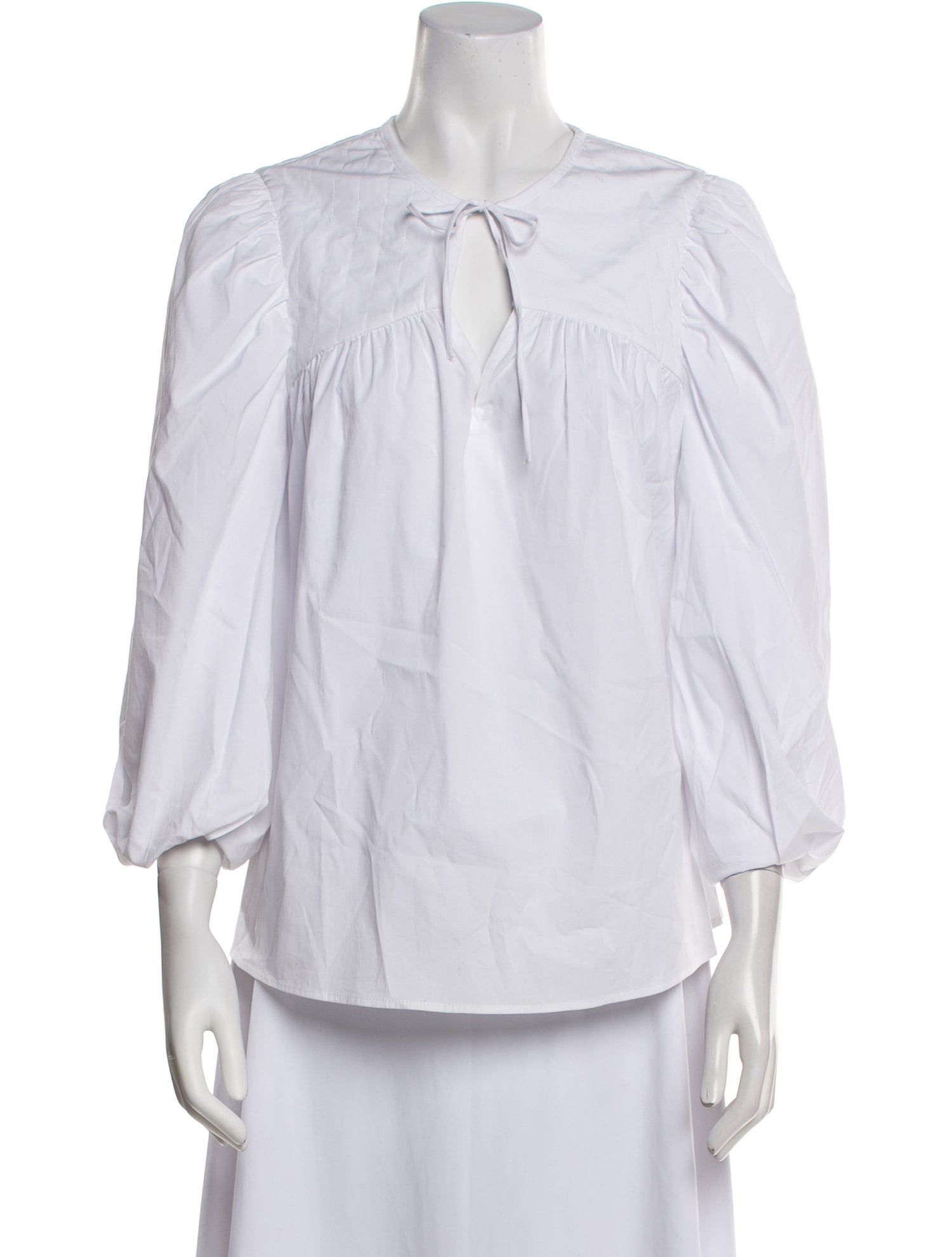 Munthe Mock Neck Three-Quarter Sleeve Blouse
